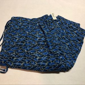 Amazon Essentials Men’s Knit Pajama Pants Blue Shark Print 2XL